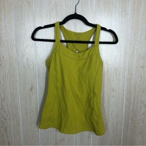 Athleta Yellow Built in Bra Workout Tank Top